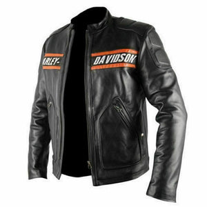 Men's Passing Link Harley Davidson Motorcycle Leather Jacket Goldberg