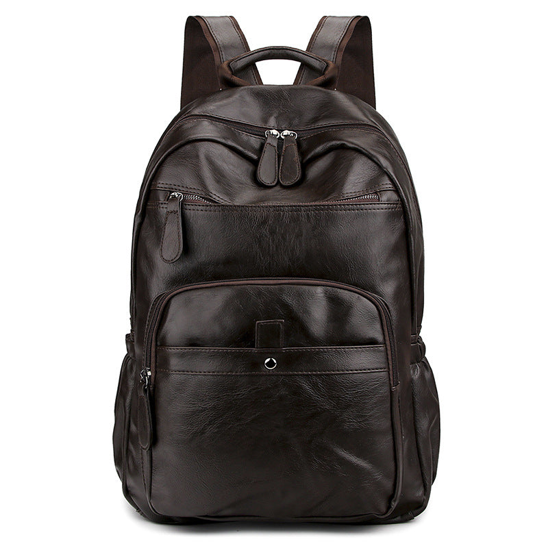 Zee Leather - New Bag Simulation Leather Backpack, Soft Leather Large-Capacity Fashion Backpack Backpack, Casual Simple One Shoulder