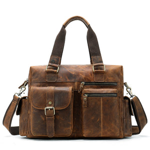 Zee Leather - Leather Business Travel Bag Men's Leather Duffel Bag