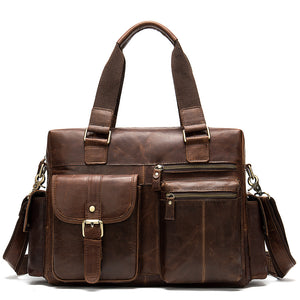 Zee Leather - Leather Business Travel Bag Men's Leather Duffel Bag