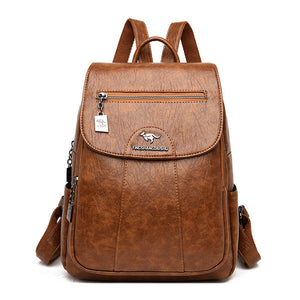 Zee Leather Anti-theft soft leather wild travel bag
