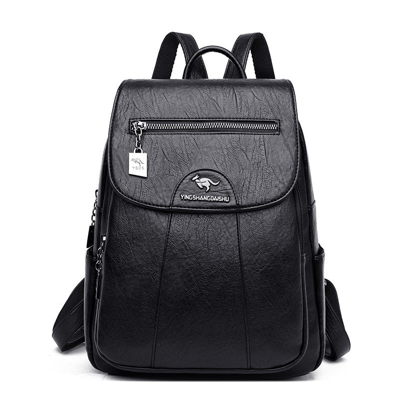 Zee Leather Anti-theft soft leather wild travel bag