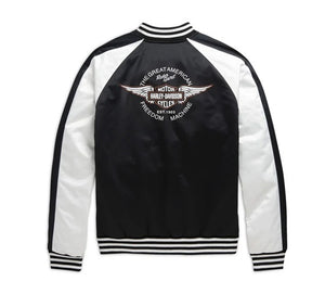 Men's Colorblock Winged Logo Bomber Jacket