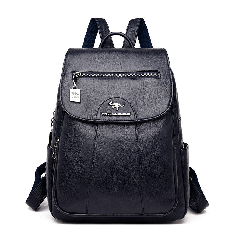 Zee Leather Anti-theft soft leather wild travel bag
