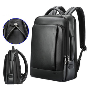Zee Leather Backpack Leather Backpack Men's Business Trip First Layer Leather Backpack Computer Bag