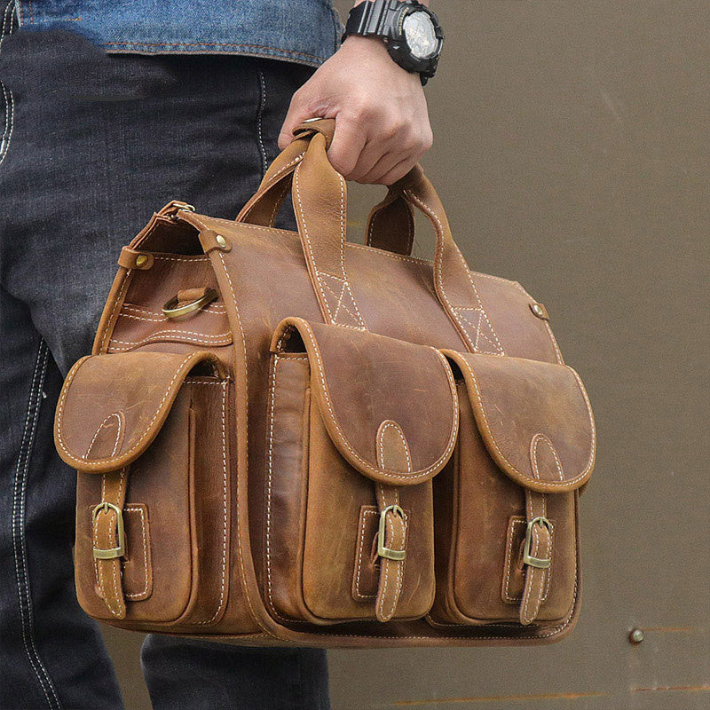 Zee Leather - Vintage leather Crazy Horse leather handbag