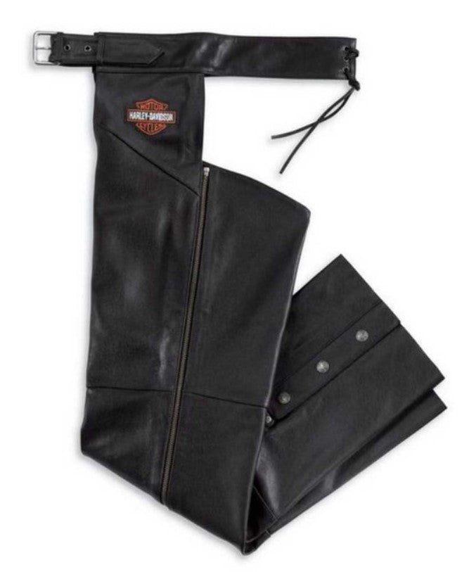 HD Men's Bar & Shield Stock Leather Chaps