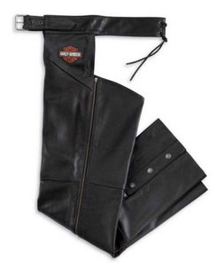 HD Men's Bar & Shield Stock Leather Chaps