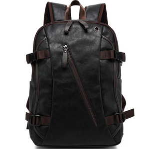 Zee Leather - New Men's Backpack Fashion Style Leather Middle School Bag Men's Bag