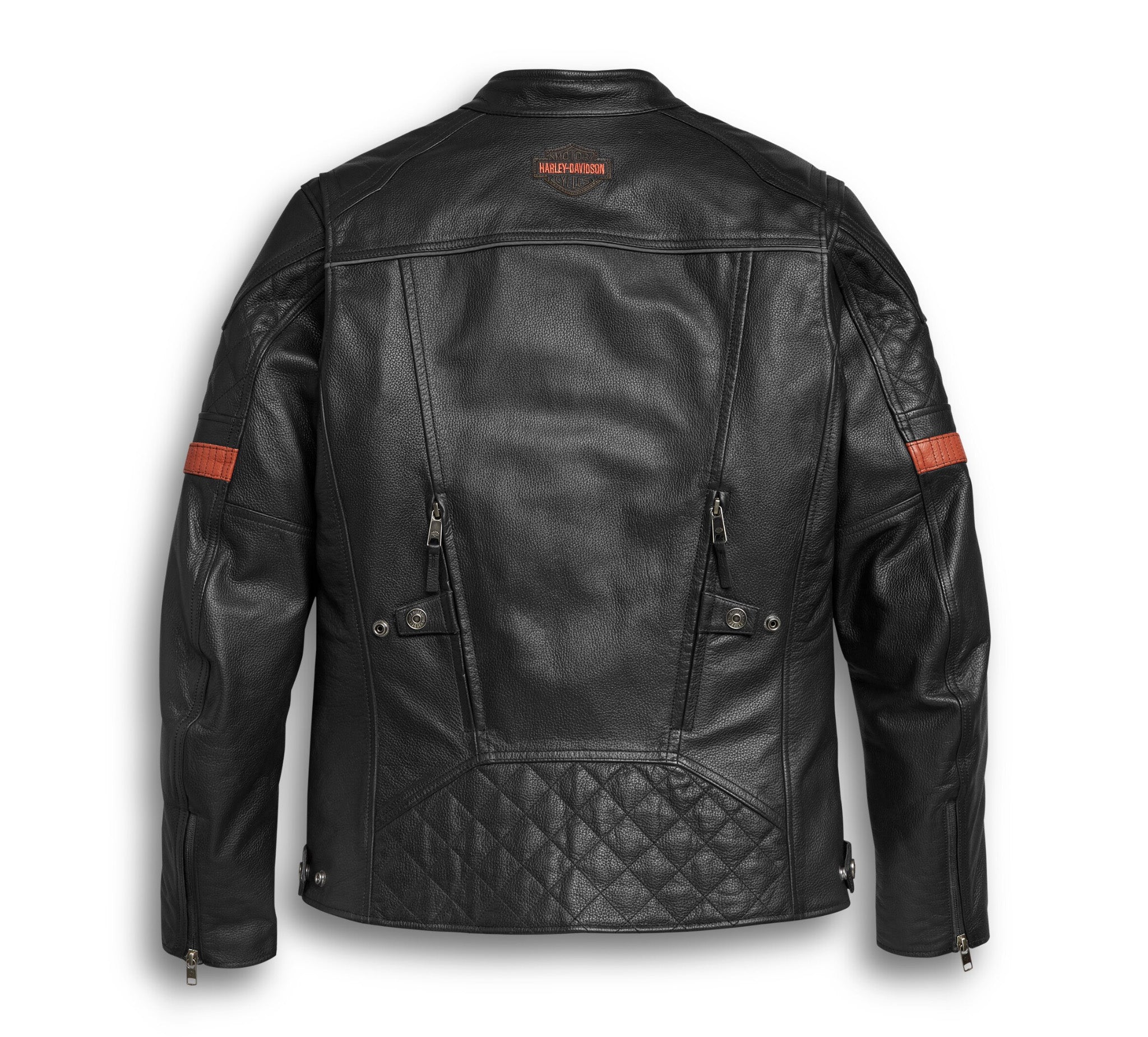 Men's Vanocker Waterproof H-D Triple Vent System Leather Jacket