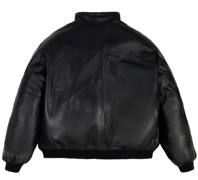 AVIREX REVERSIBLE NAPPA LEATHER TRACK JACKET