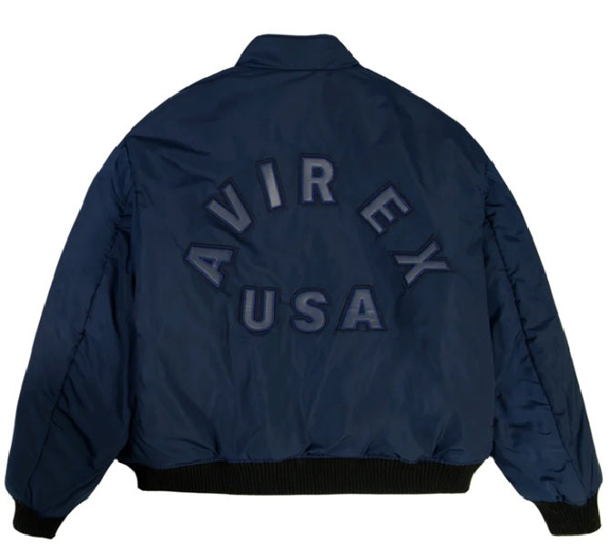 AVIREX REVERSIBLE NAPPA LEATHER TRACK JACKET