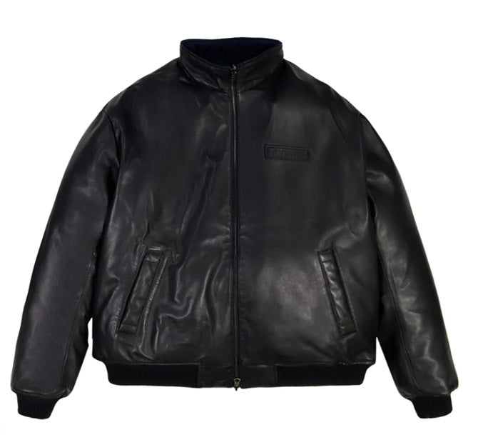AVIREX REVERSIBLE NAPPA LEATHER TRACK JACKET