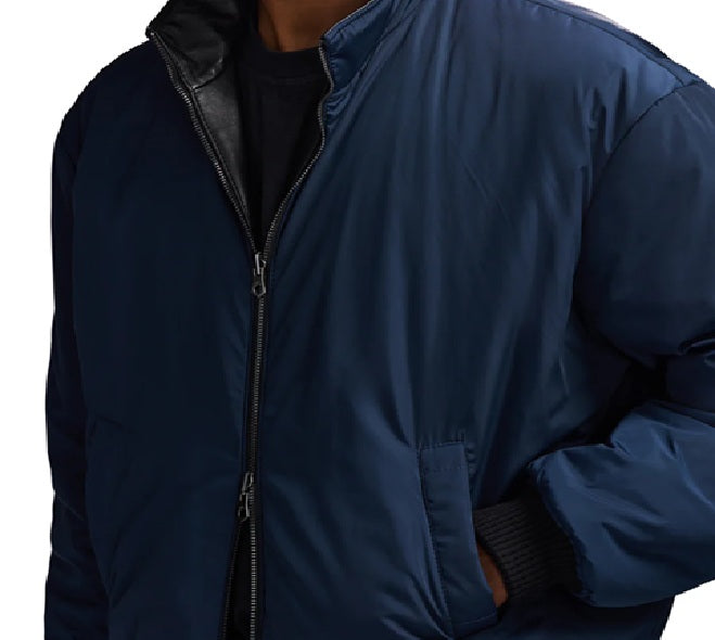 AVIREX REVERSIBLE NAPPA LEATHER TRACK JACKET