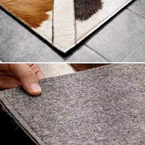 Cowhide patchwork rug