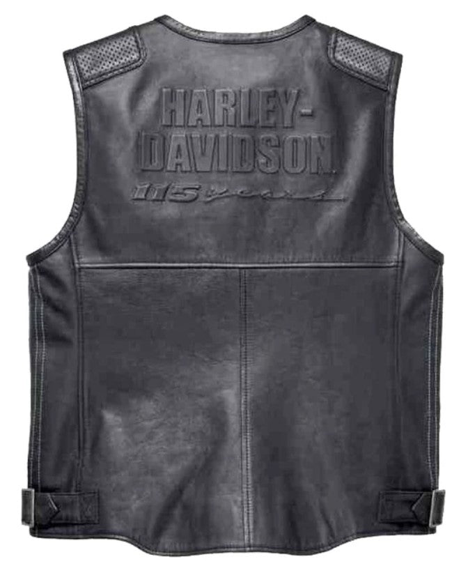 Harley Davidson Men's 115th Anniversary Limited Edition Leather Vest