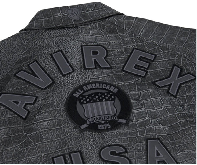 AVIREX LIMITED EDITION DISTRESSED CROC ICON JACKET