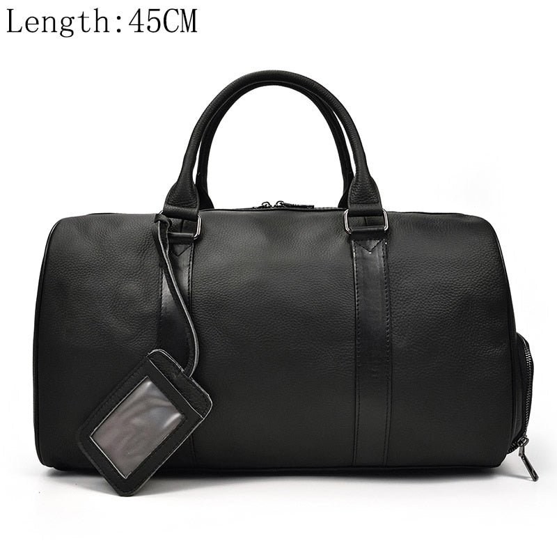 Zee Leather - Large Luggage/ Travel made of Cowhide Genuine Leather Travel Duffle Bag