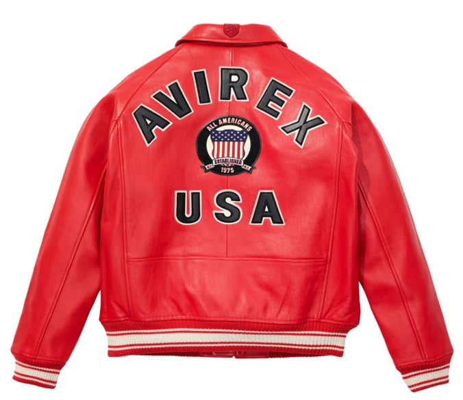 AVIREX ICON JACKET SALVAGE RED COLOR