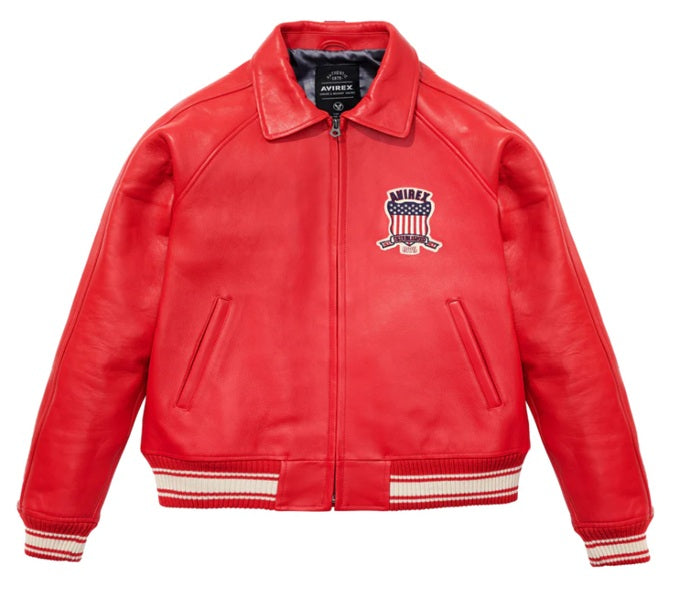 AVIREX ICON JACKET SALVAGE RED COLOR