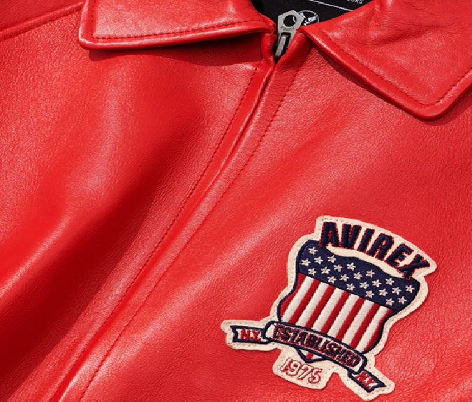 AVIREX ICON JACKET SALVAGE RED COLOR