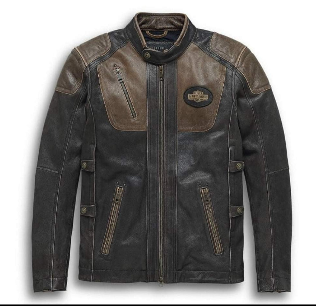 Men's H-D Triple Vent System Trostel Leather Jacket
