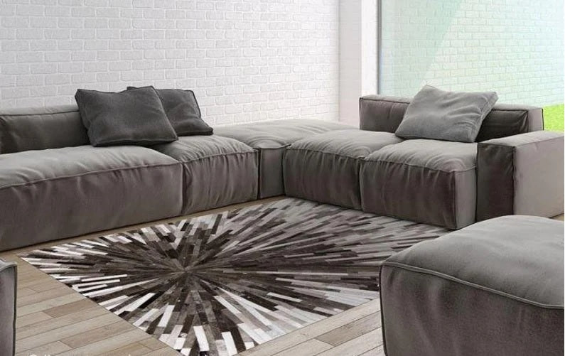 New Cowhide Patchwork Rug