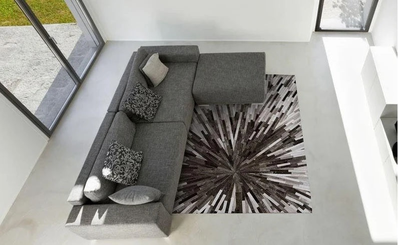 New Cowhide Patchwork Rug