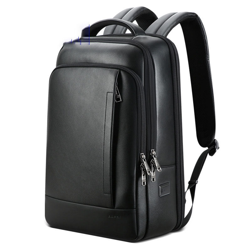 Zee Leather Backpack Leather Backpack Men's Business Trip First Layer Leather Backpack Computer Bag